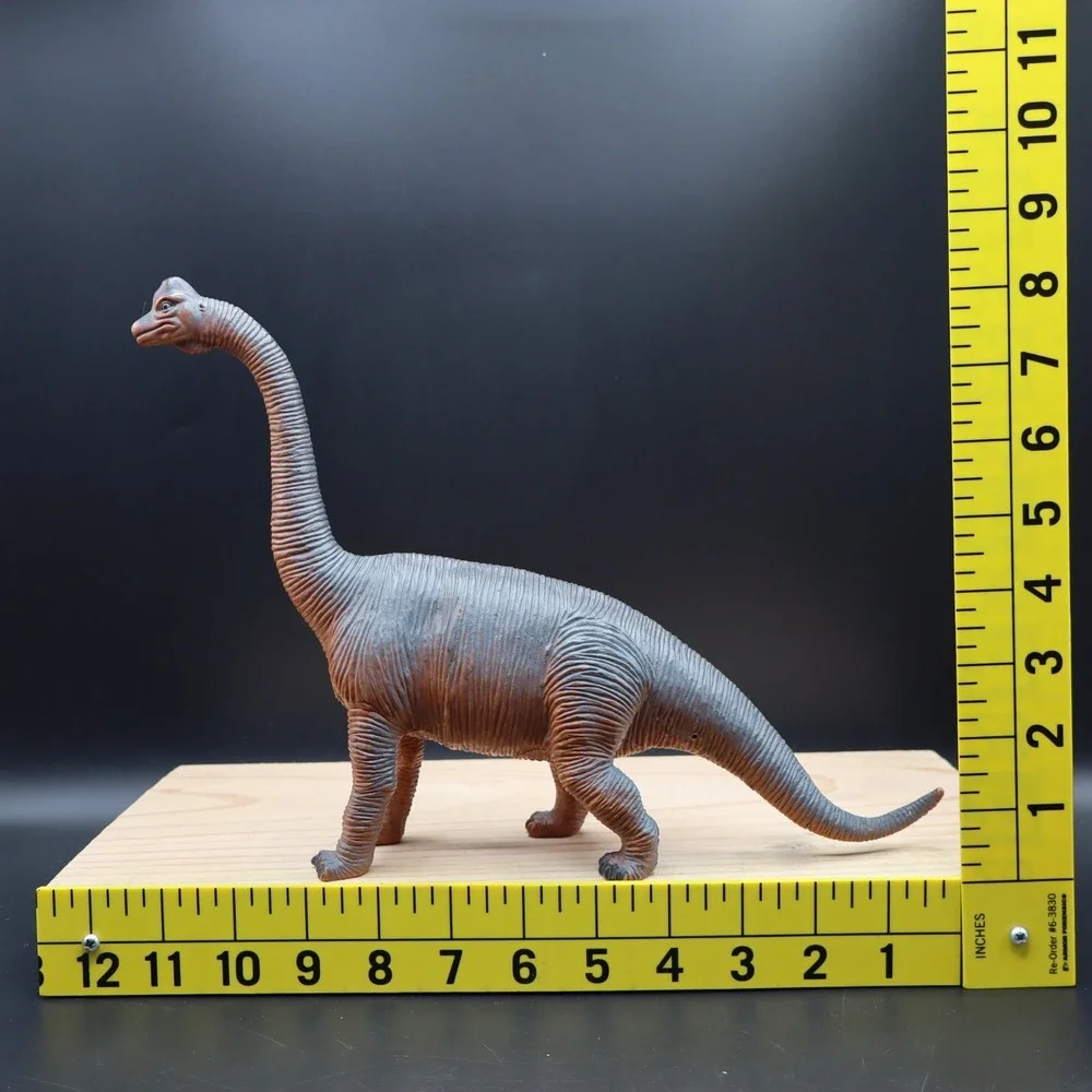 Vintage Imperial Toys Brown and Grey Brachiosaurus Dinosaur Figure
